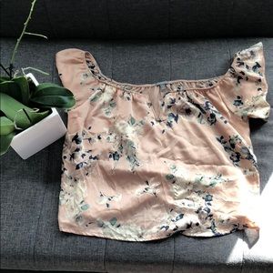 Off the Shoulder Silky Blouse